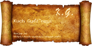 Kuch Gyöngyi névjegykártya